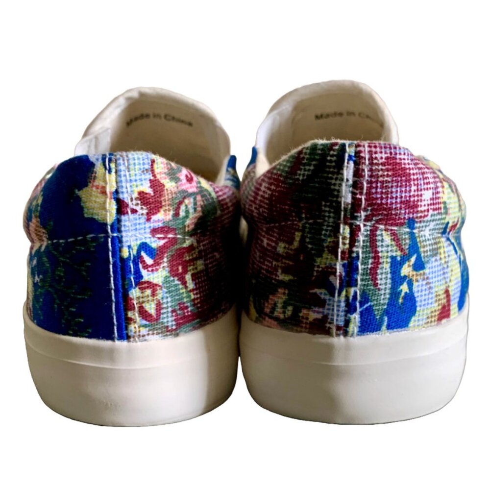 NWOB Asos/Park Lane Women's Blue Crochet Print Floral Slip-on Sneakers Sz 6 - Picture 7 of 7
